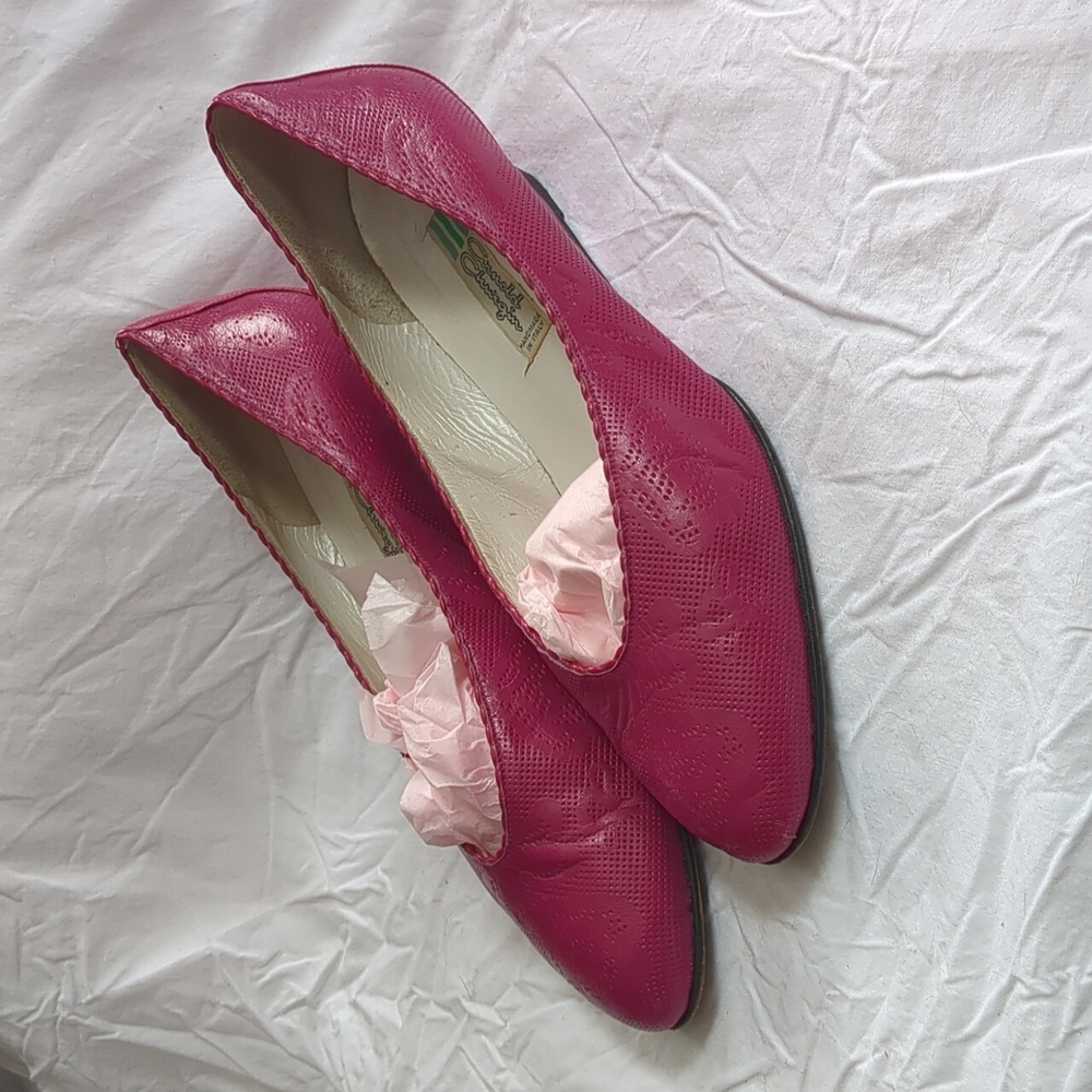 Arnold Churgin pink leather wedge 40